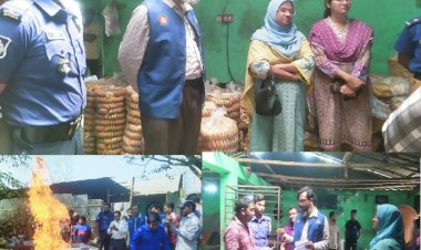 অবৈধ লাচ্ছা তৈরি কারখানায় রাজশাহী বিএসটিআই এর অভিযান