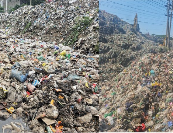 গাজীপুরে মহাসড়কে সিটি করপোরেশনের ময়লা ফেলা: দুর্গন্ধে অতিষ্ঠ পথচারী ও যাত্রীরা