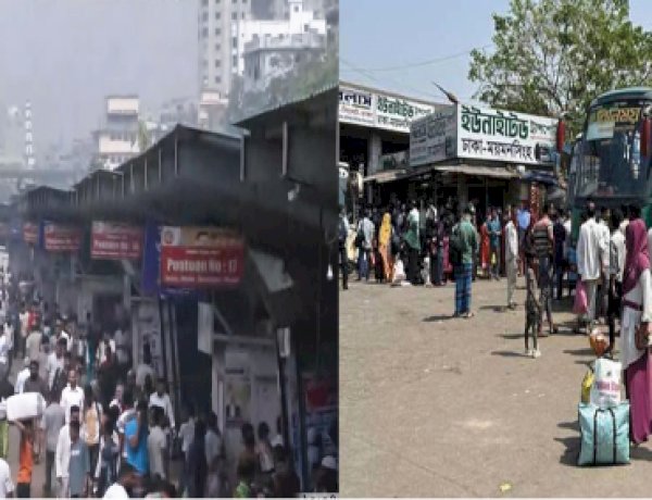 ঈদযাত্রায় বাড়িমুখো মানুষের ঢল, বাস-স্টেশন-লঞ্চঘাটে উপচে পড়া ভিড়