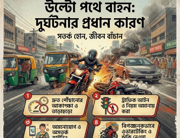 উল্টোপথের দৌরাত্ম্যে বাড়ছে সড়ক দুর্ঘটনা, প্রাণহানির দায় নেবে কে?