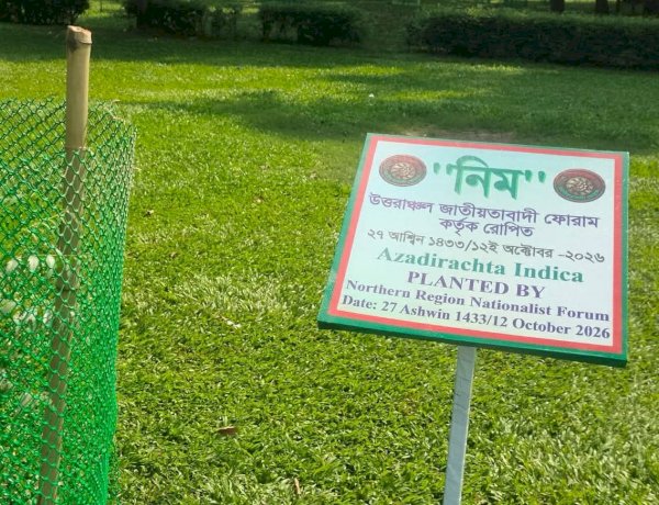 জিয়া উদ্যানে উত্তরাঞ্চল জাতীয়তাবাদী ফোরামের নিমগাছ রোপণ