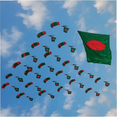 সর্বাধিক পতাকা হাতে প্যারাস্যুটিং- বিজয় দিবসে  বিশ্বরেকর্ড গড়ার প্রত্যয় বাংলাদেশের
