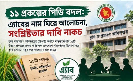 কৃষি প্রকল্পে পিডি বদলের তৎপরতা: ১১ প্রকল্প ঘিরে প্রশ্ন, যোগ্যতা ও স্বচ্ছতা নিয়ে বিতর্ক
